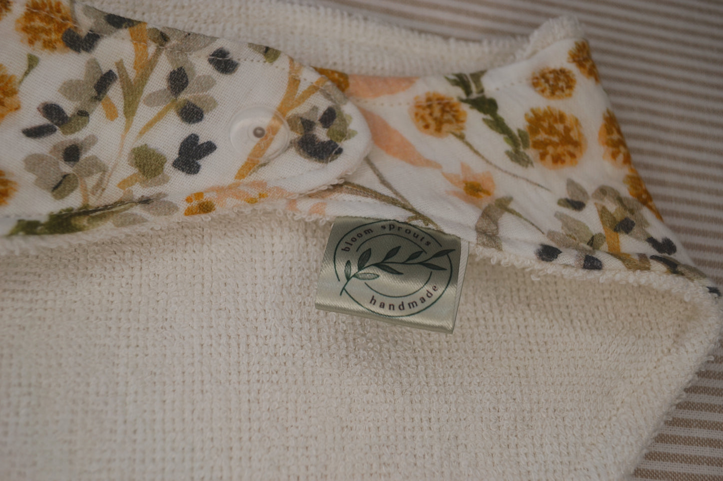 Floral bandana bib