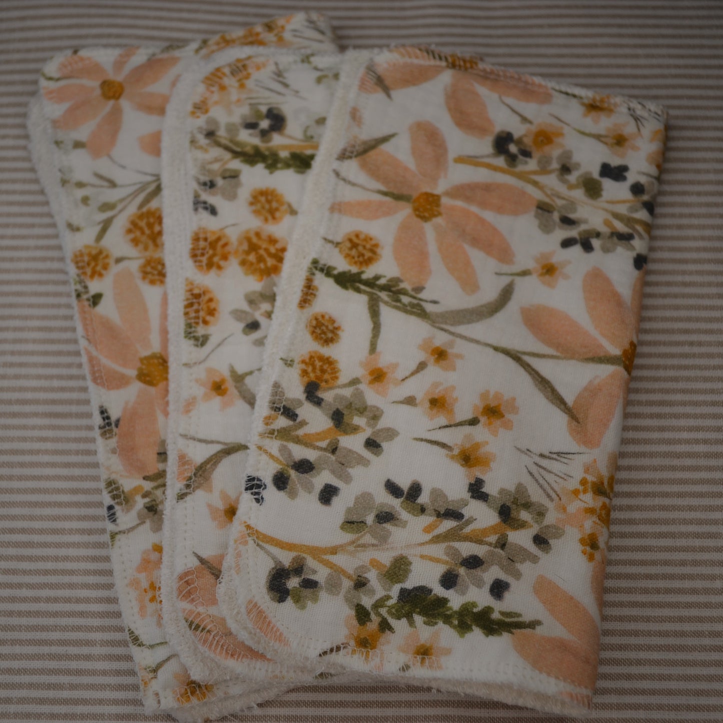 Reusable wipes|washcloths (Floral)
