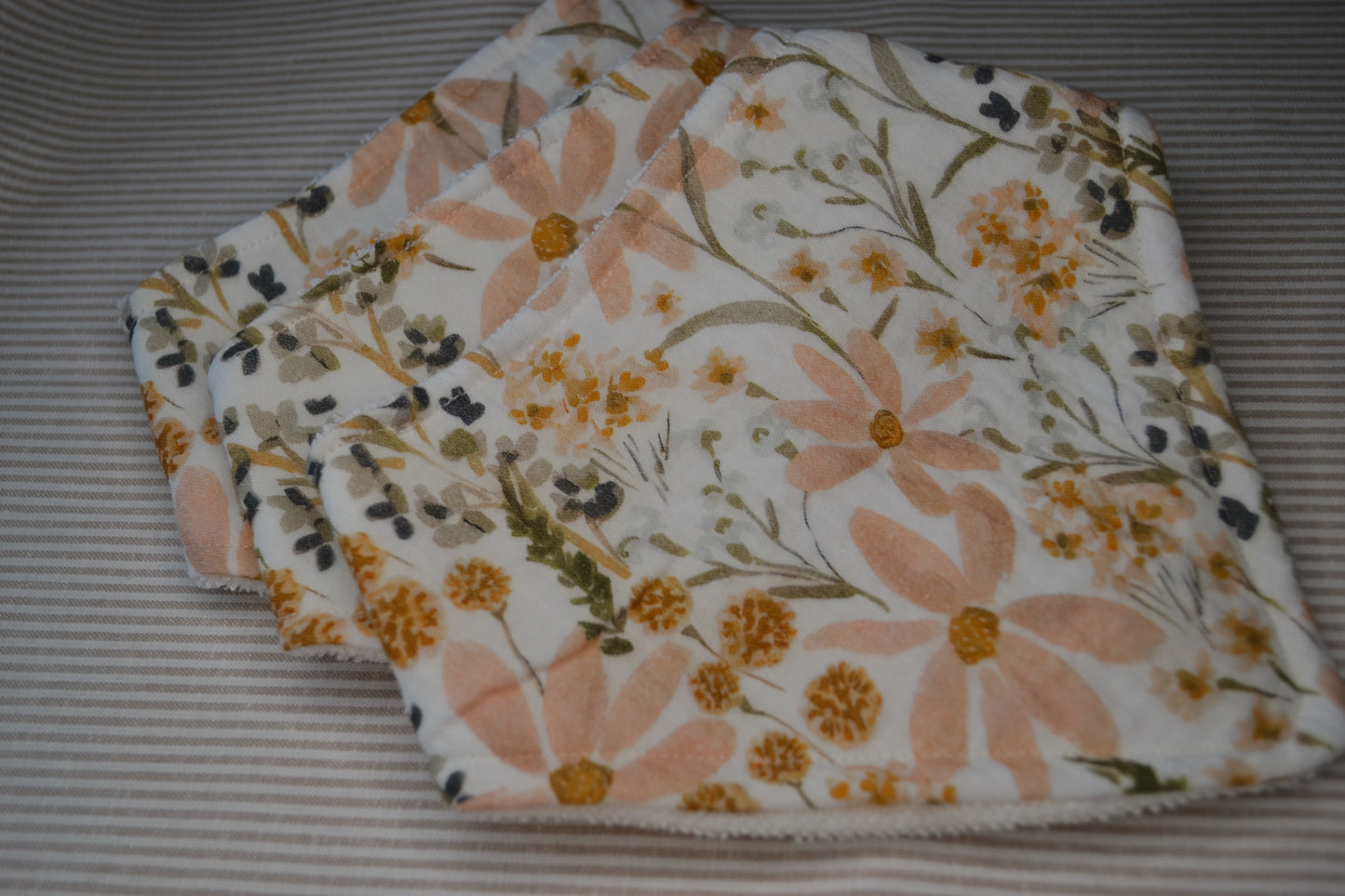 Floral bandana bib