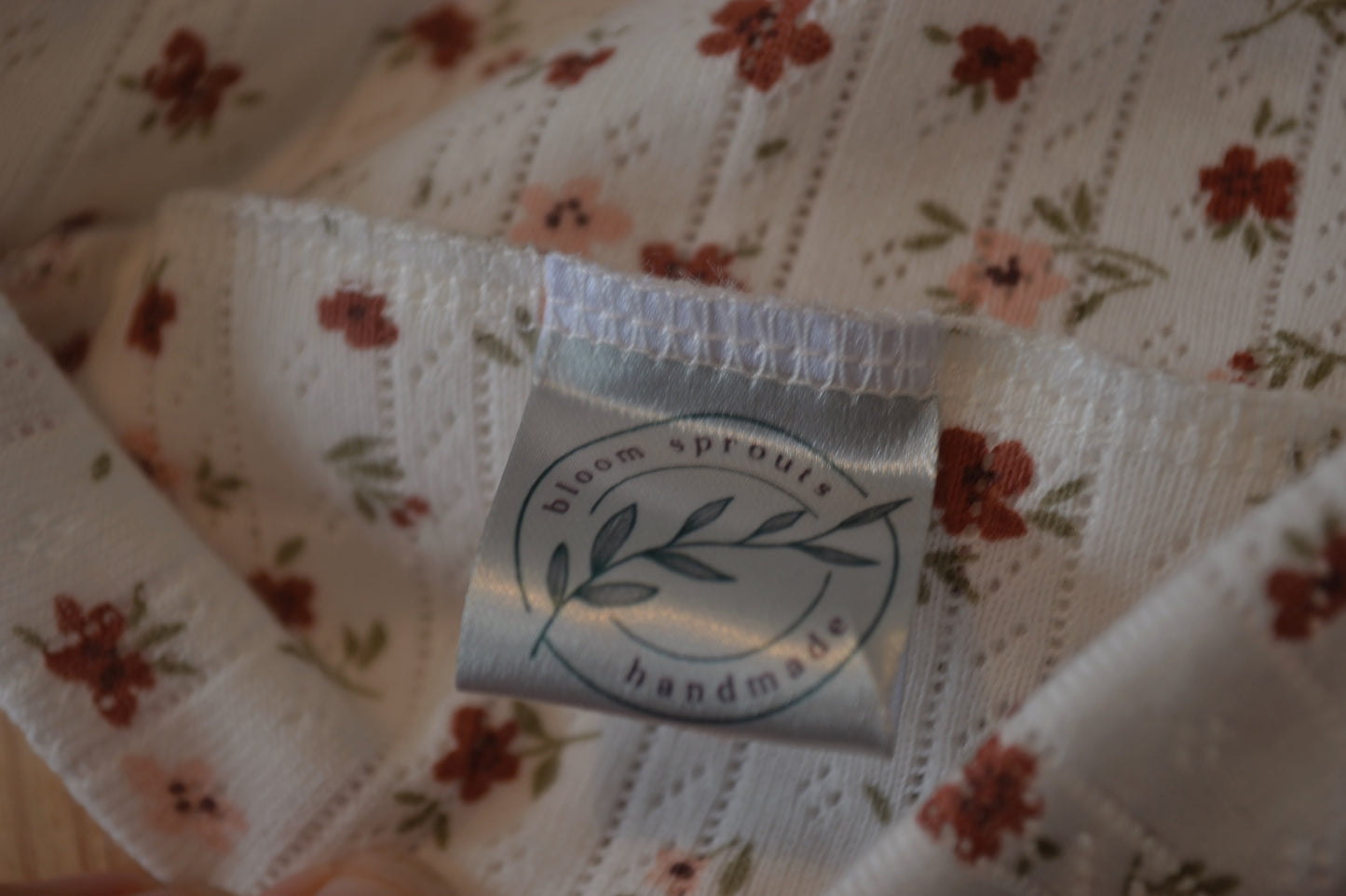 Floral Cotton Pointelle Baby Hat