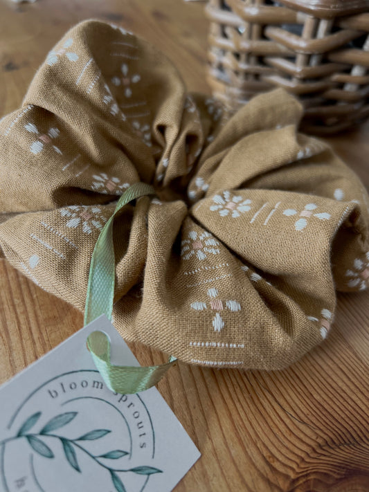 Woven cotton luxury oversized scrunchie