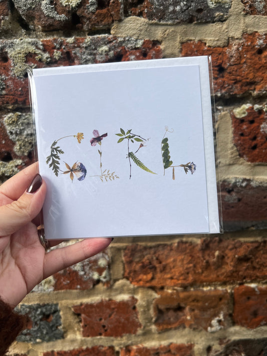Wilder & Wren - ‘Girl’ greetings card